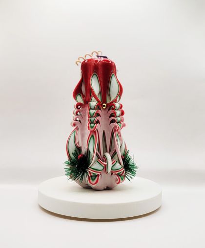 Lumânare Sculptată Manual, 16cm - Christmas Night