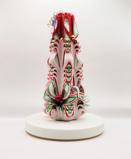 Lumânare Sculptată Manual, 21cm - Christmas Night