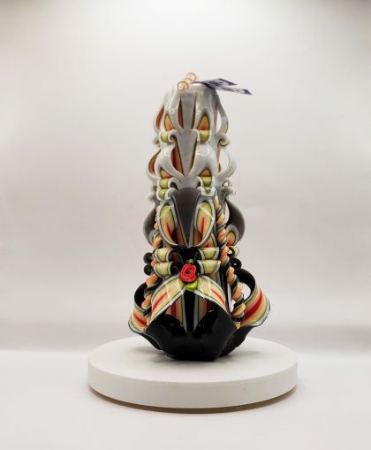 Lumânare Sculptată Manual, 21cm - Midnight Dream