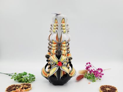 Lumânare Sculptată Manual, 21cm - Midnight Dream