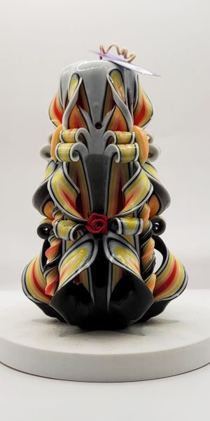 Lumânare Sculptată Manual, 16cm - Midnight Dream