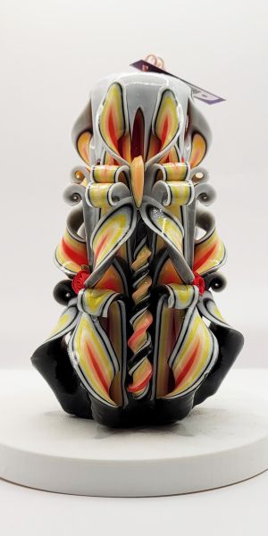 Lumânare Sculptată Manual, 16cm - Midnight Dream