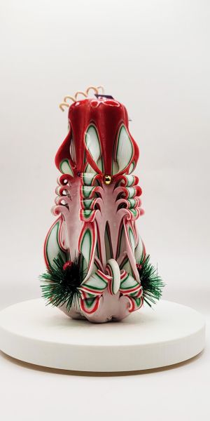 Lumânare Sculptată Manual, 16cm - Christmas Night