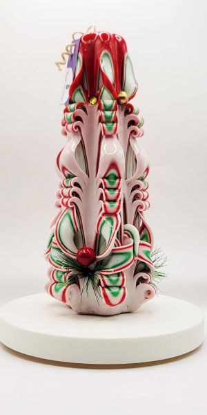 Lumânare Sculptată Manual, 21cm - Christmas Night