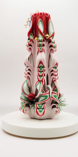 Lumânare Sculptată Manual, 21cm - Christmas Night