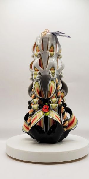 Lumânare Sculptată Manual, 21cm - Midnight Dream