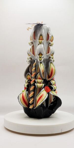 Lumânare Sculptată Manual, 21cm - Midnight Dream