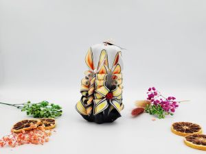 Lumânare Sculptată Manual, 16cm - Midnight Dream