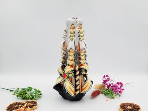 Lumânare Sculptată Manual, 21cm - Midnight Dream